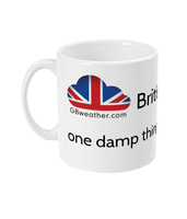 11oz Mug British weather: one damp thing after another