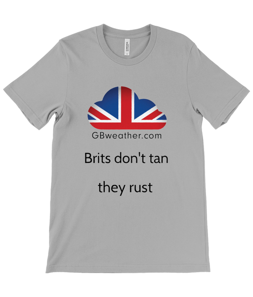 Canvas Unisex Crew Neck T-Shirt Brits don't tan they rust